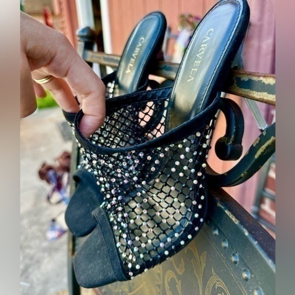 Carvela Jewel Mesh Stiletto Dress Mules